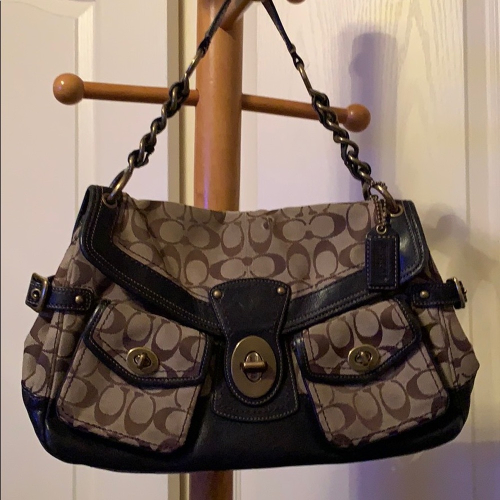 Brown coach handbag